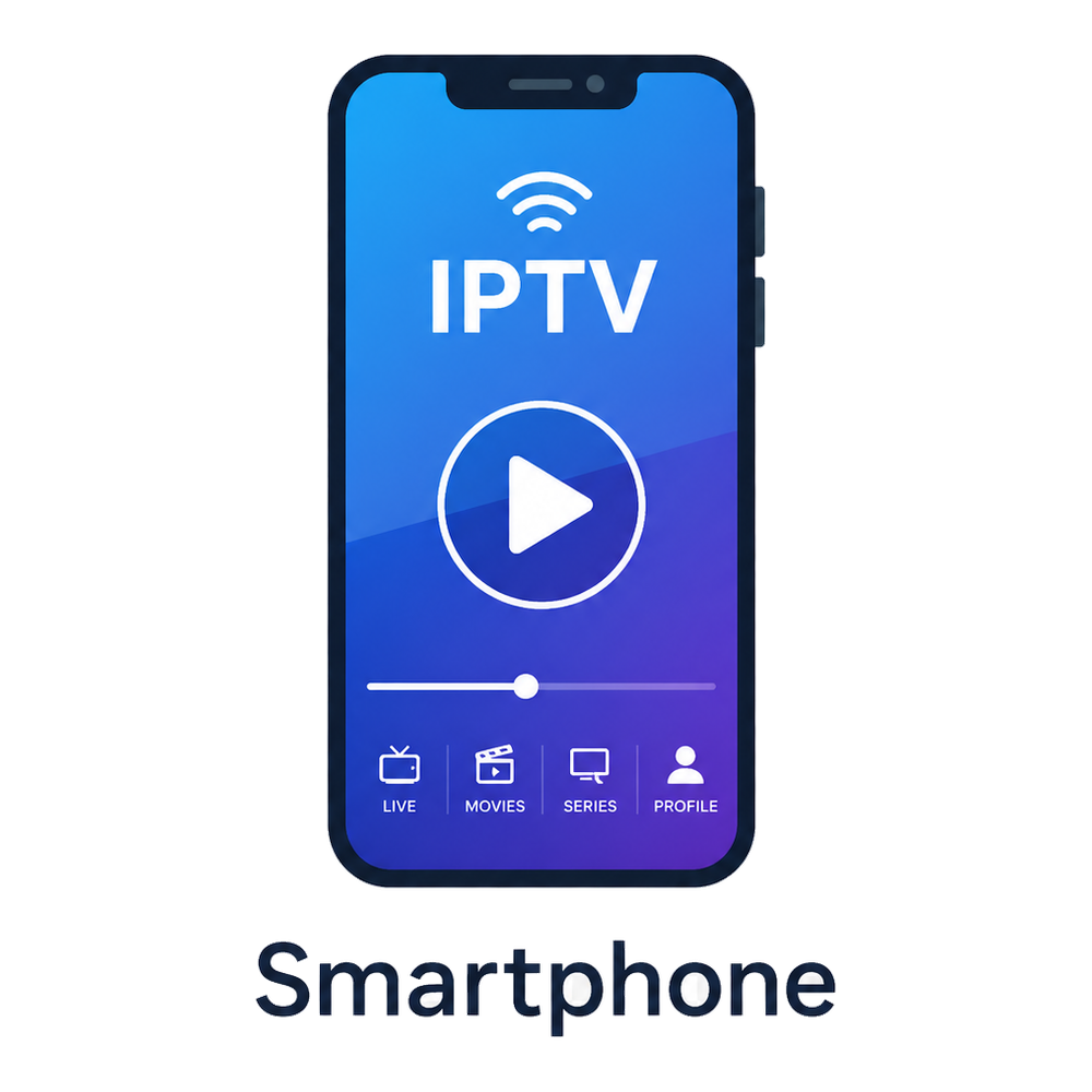 Visuel smartphone compatible IPTV Belgique