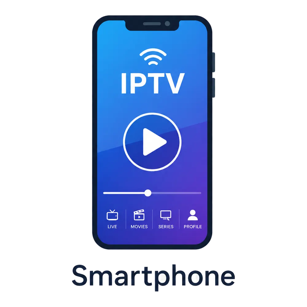 Visuel smartphone compatible IPTV Belgique